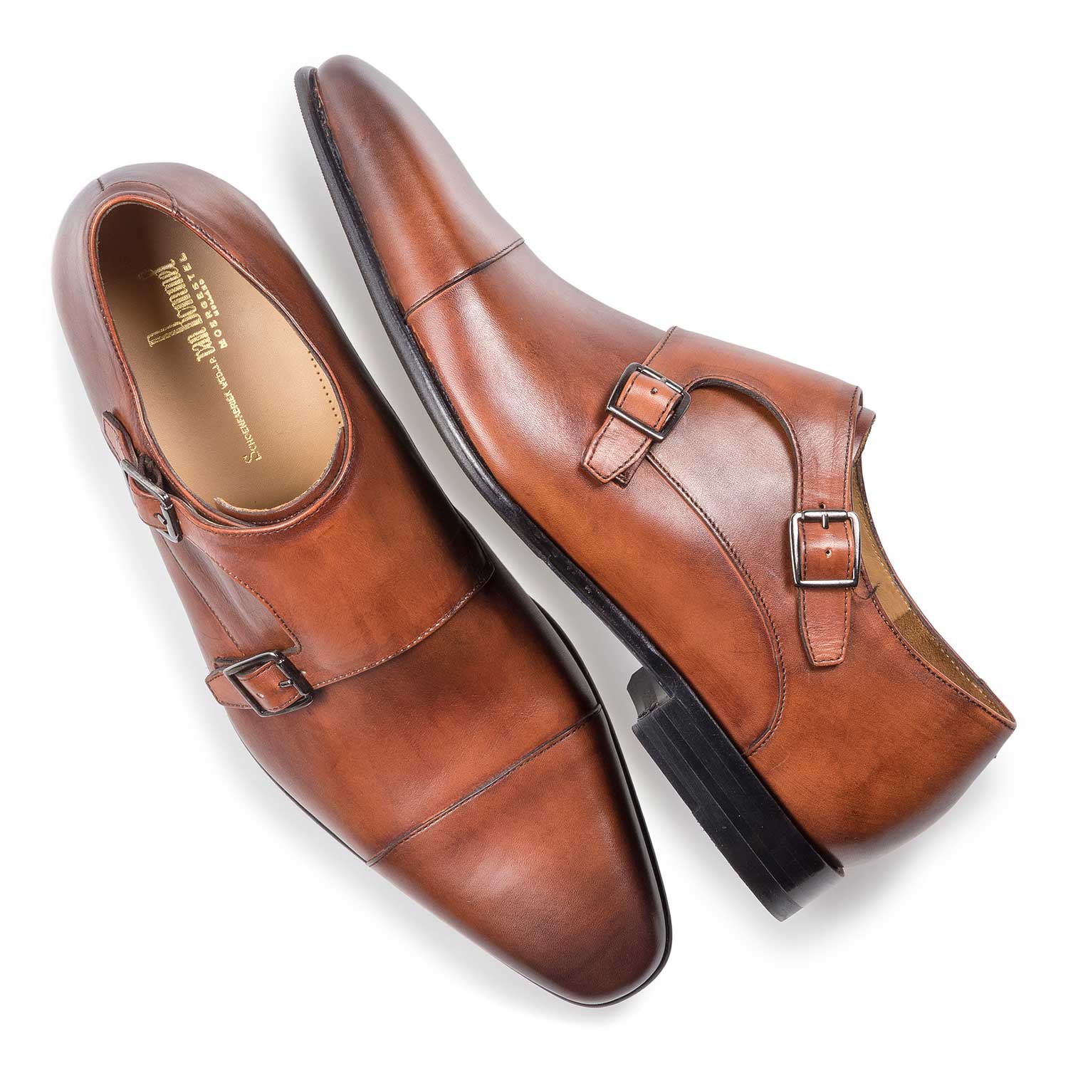 12295/00 - Cognac-coloured calf leather monk strap 12295/00 - Cognac-coloured calf leather monk strap