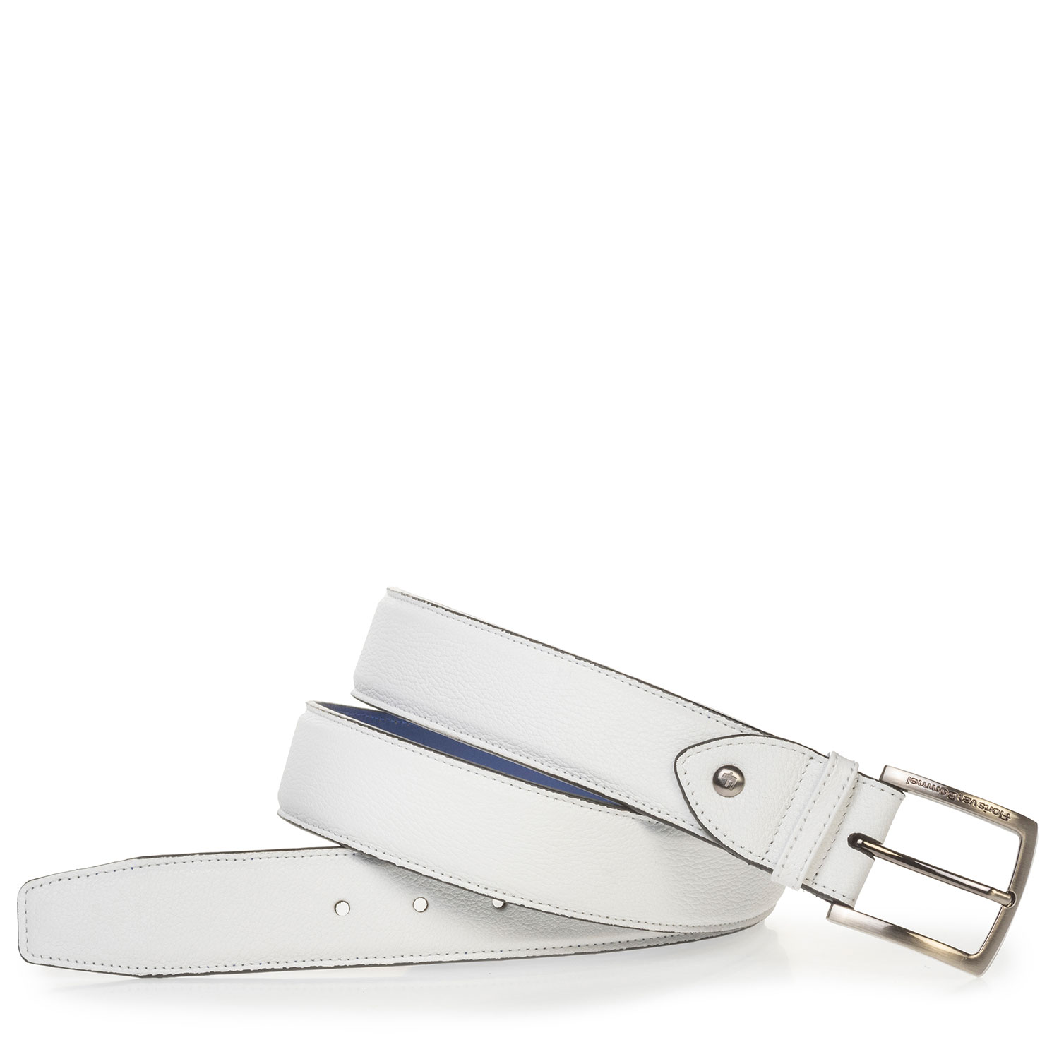 75189/65 - Leren riem met structuur wit 75189/65 - Leren riem met structuur wit