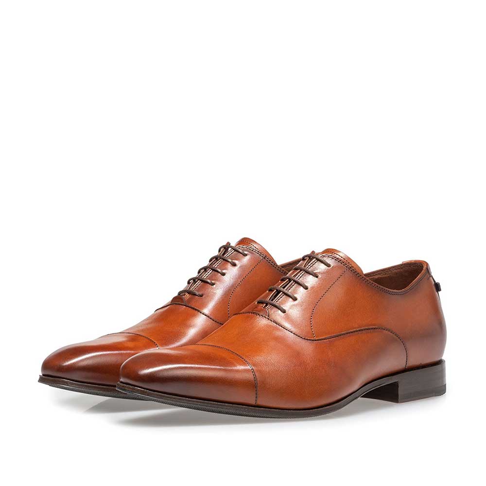 16390/00 - Cognac-coloured calf leather lace shoe 16390/00 - Cognac-coloured calf leather lace shoe