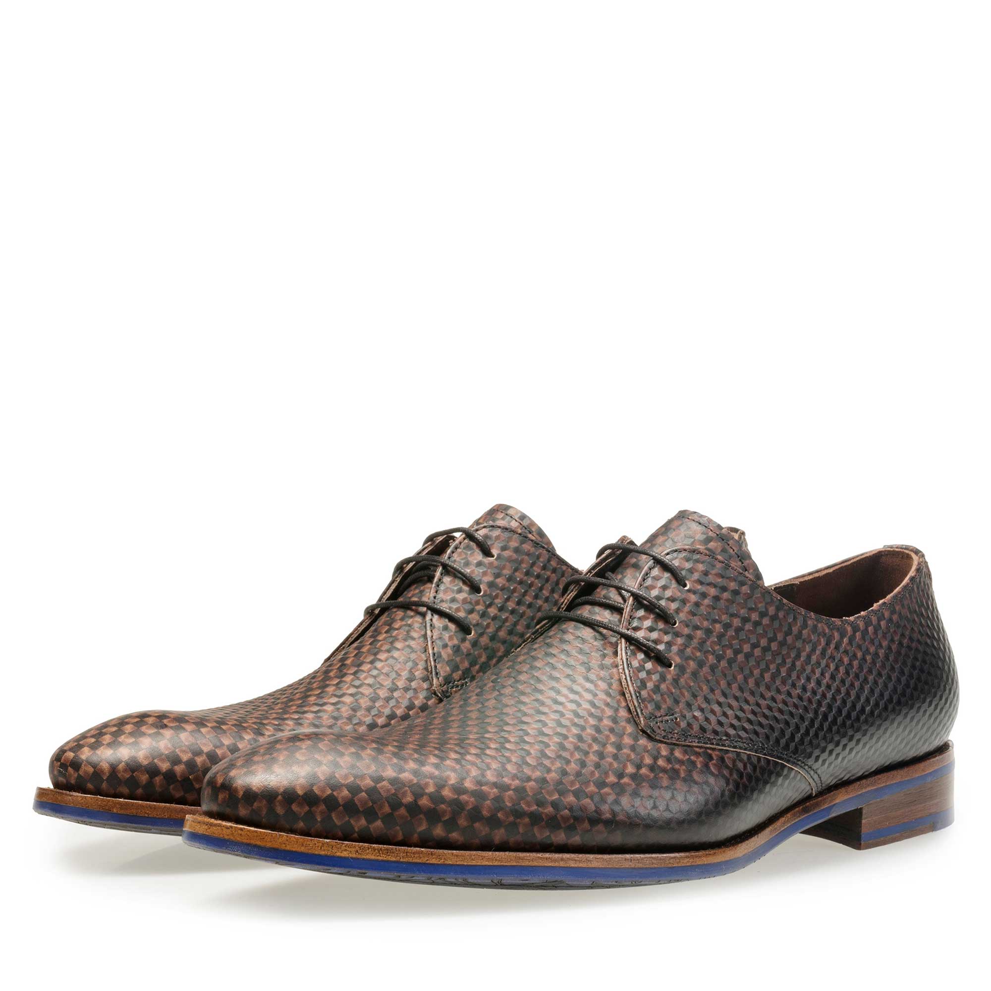 18033/02 - Floris van Bommel men’s dark brown leather lace shoe 18033/02 - Floris van Bommel men’s dark brown leather lace shoe