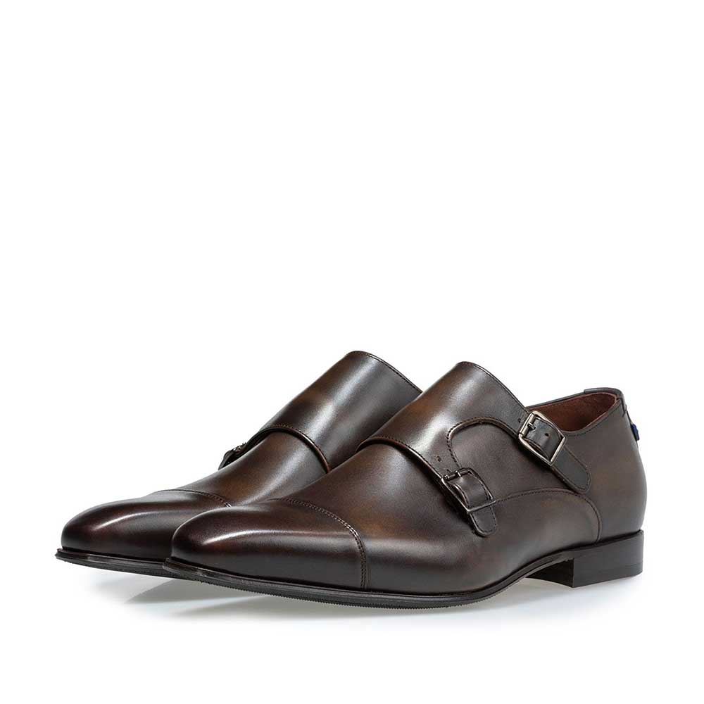 12390/01 - Buckle shoe dark brown calf leather 12390/01 - Buckle shoe dark brown calf leather