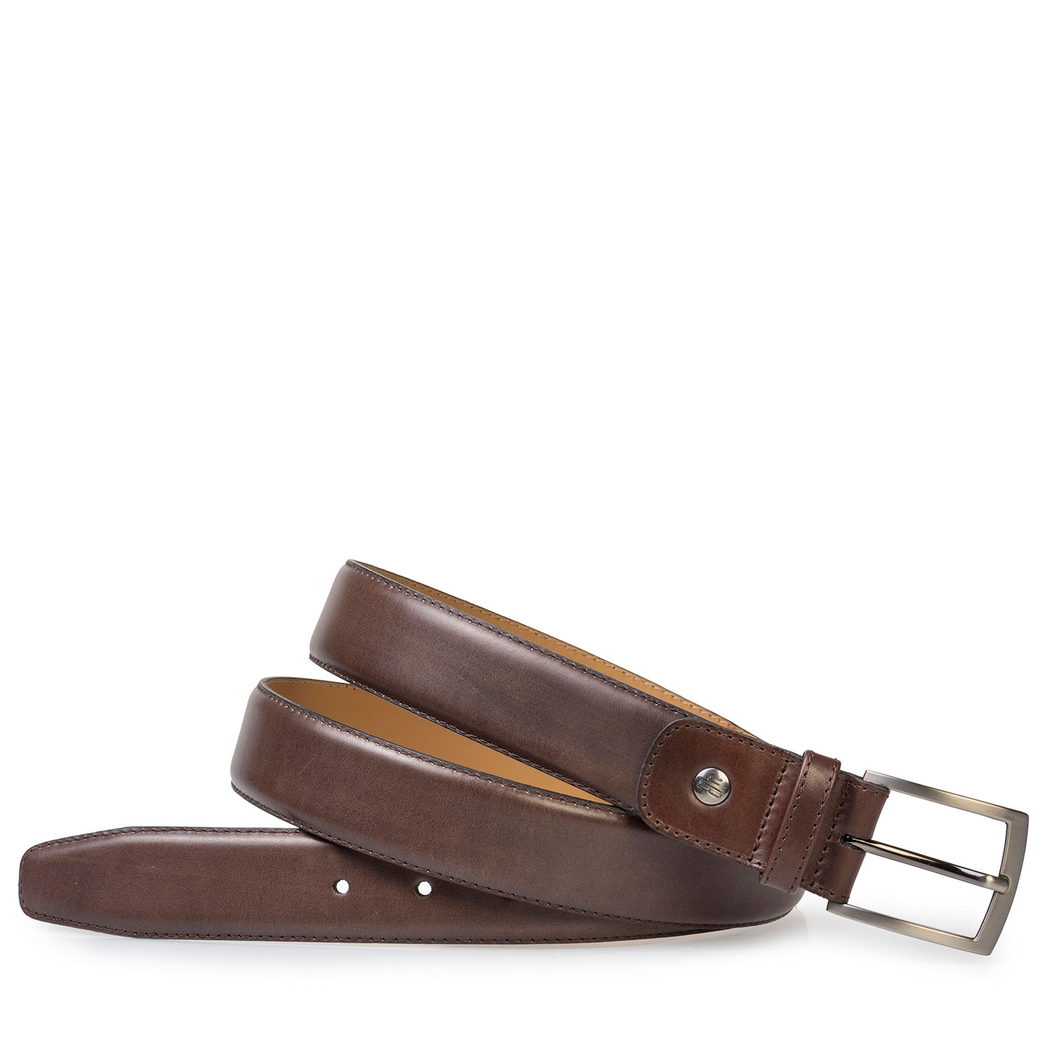 75533/37 - Donkerbruine kalfsleren riem 75533/37 - Donkerbruine kalfsleren riem