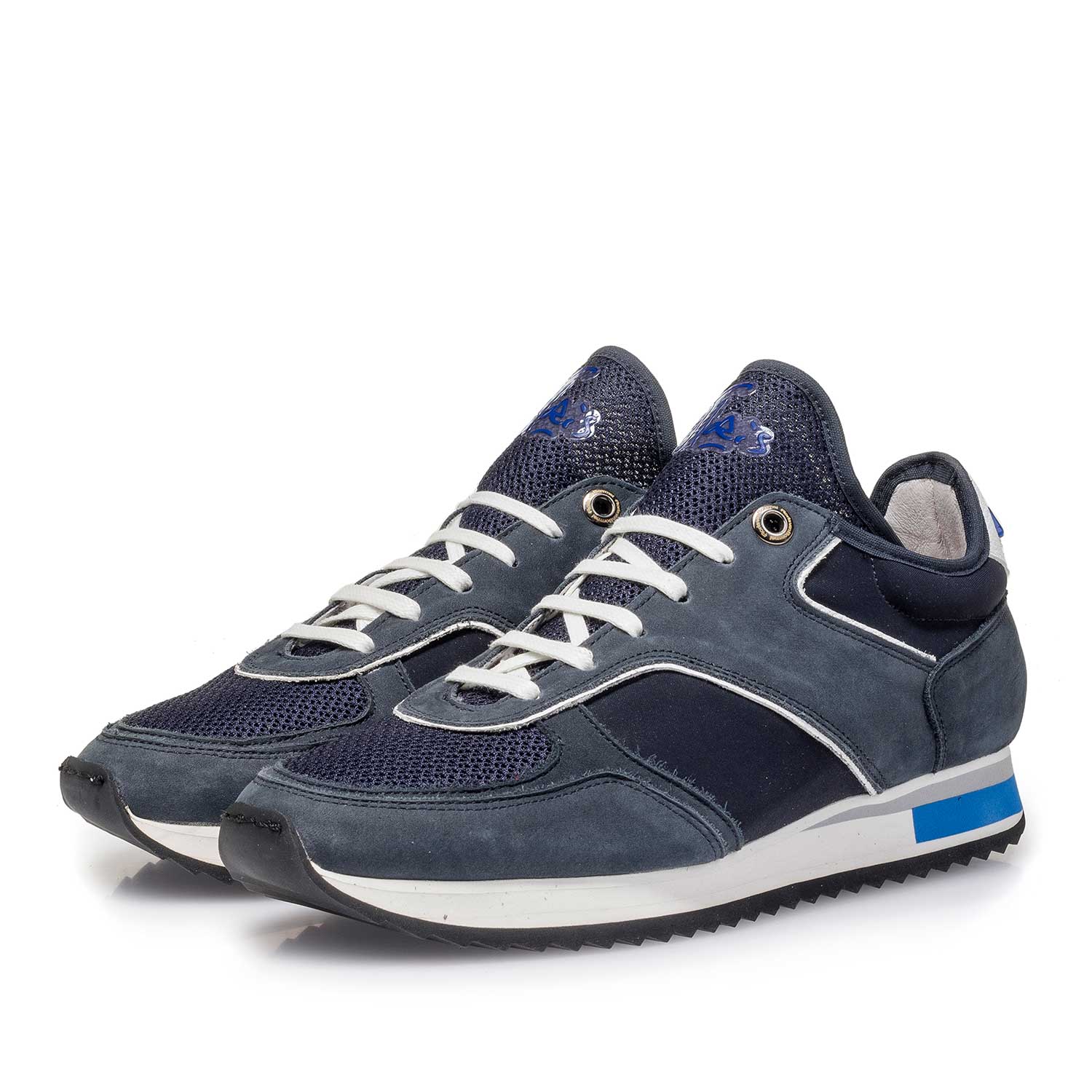 85261/05 - Donkerblauwe nubuckleren sneaker 85261/05 - Donkerblauwe nubuckleren sneaker