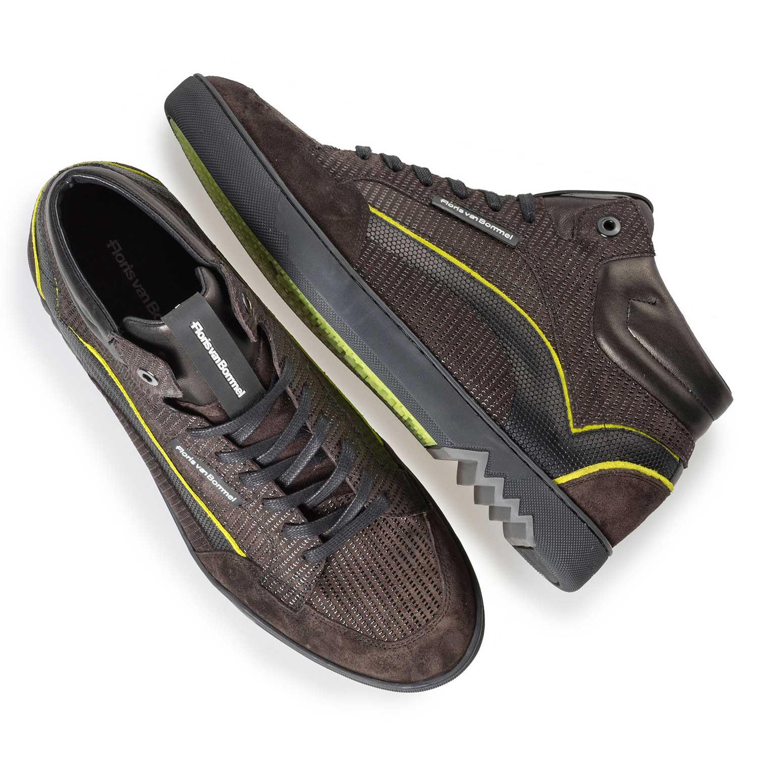 10200/05 - Halfhoge bruine sneaker 10200/05 - Halfhoge bruine sneaker