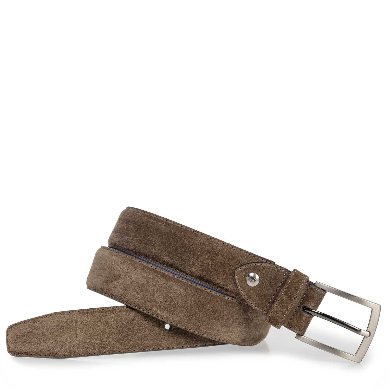 75201/45 - Suède riem donker taupe 75201/45 - Suède riem donker taupe