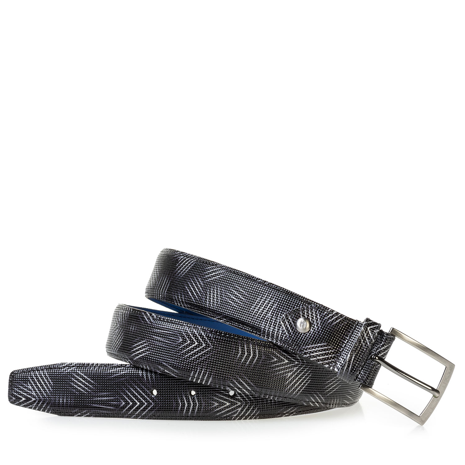75203/23 - Riem lakleer zwart/wit 75203/23 - Riem lakleer zwart/wit