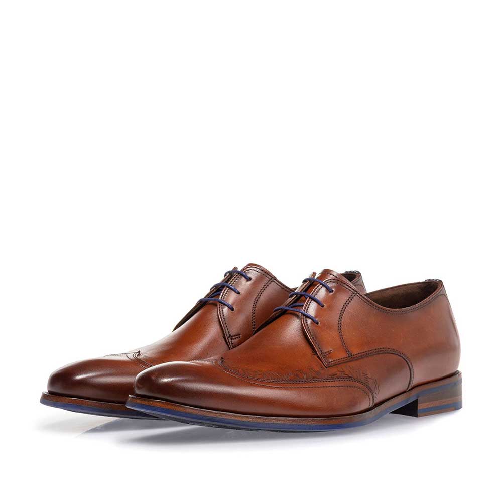 18212/00 - Lace shoe cognac calf leather 18212/00 - Lace shoe cognac calf leather