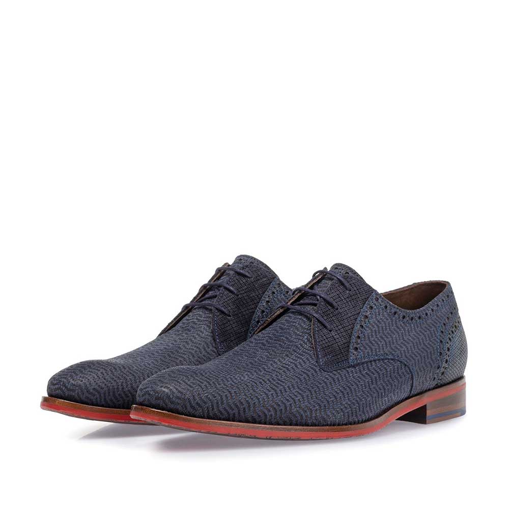 18107/26 - Lace shoe nubuck leather blue 18107/26 - Lace shoe nubuck leather blue