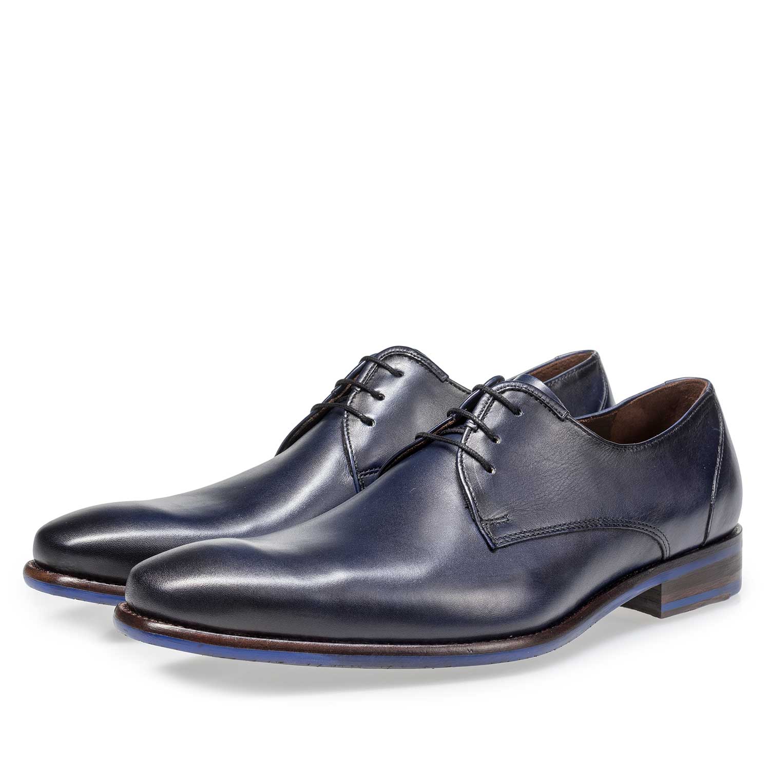 18111/01 - Dark blue calf leather lace shoe 18111/01 - Dark blue calf leather lace shoe