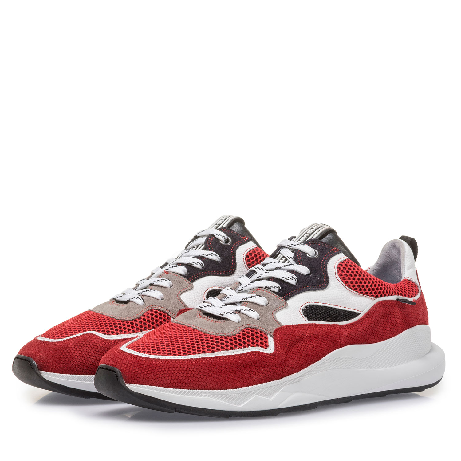 16269/20 - Multi-colour red and white suede leather 16269/20 - Multi-colour red and white suede leather
