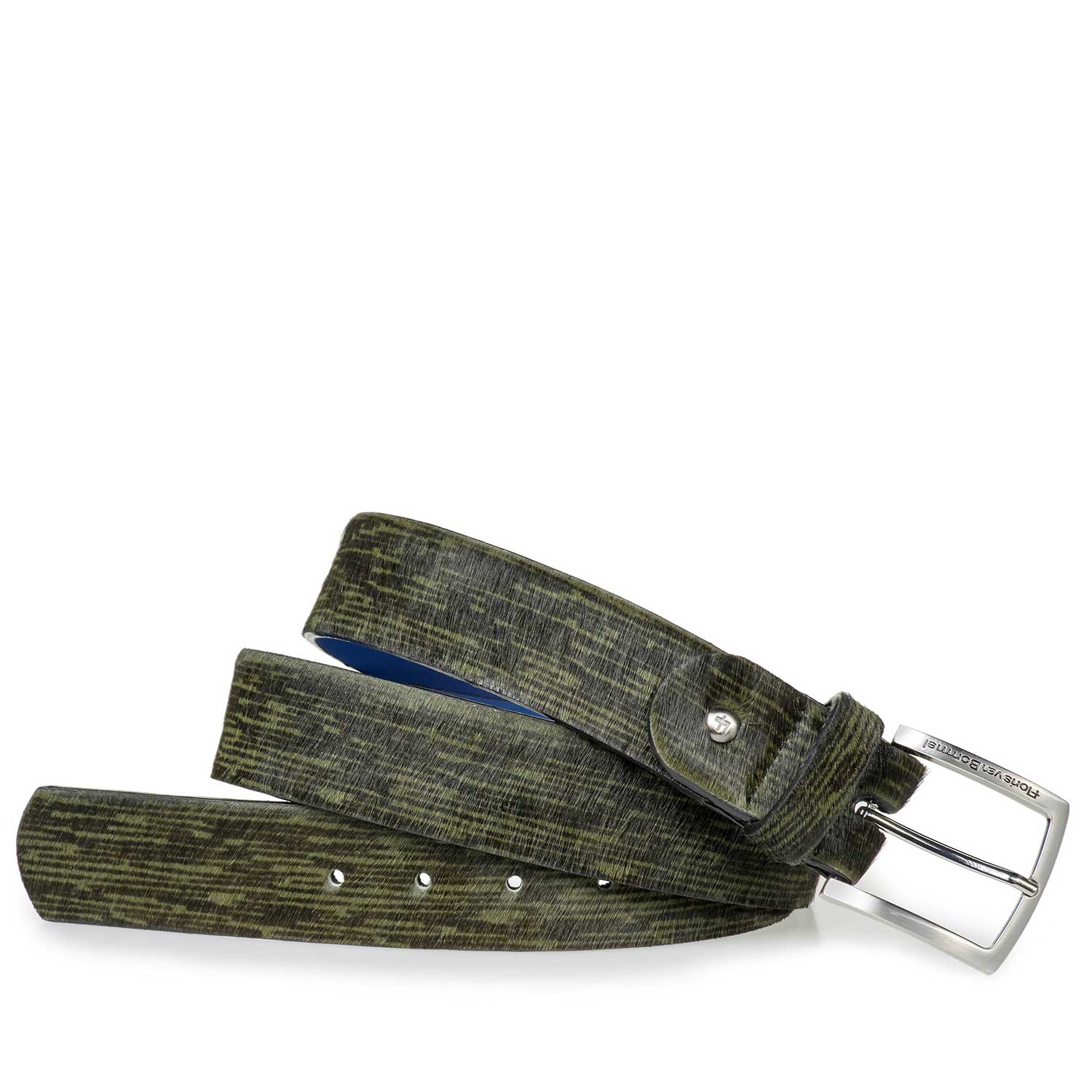 75191/16 - Premium donkergroene pony riem met print 75191/16 - Premium donkergroene pony riem met print