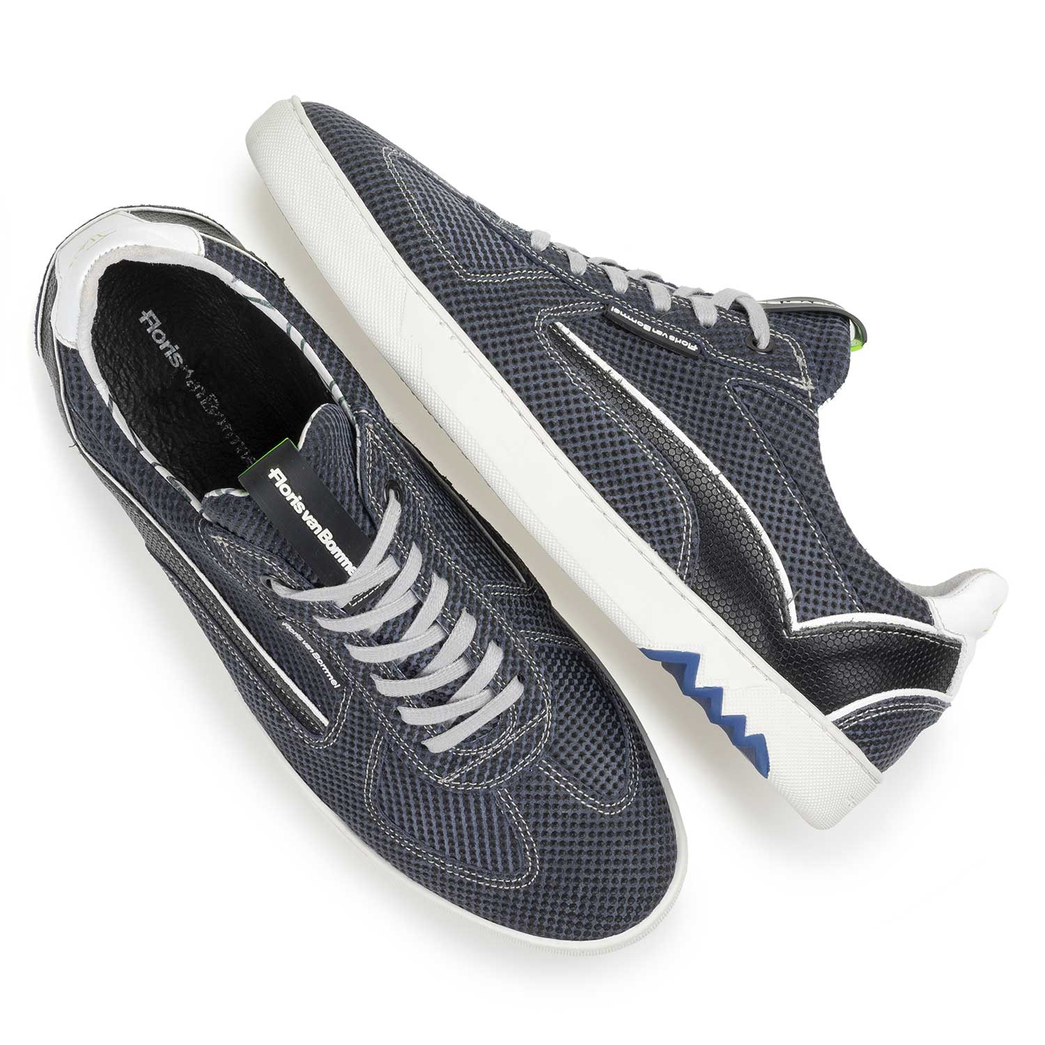 16342/01 - Donkerblauwe suède sneaker 16342/01 - Donkerblauwe suède sneaker