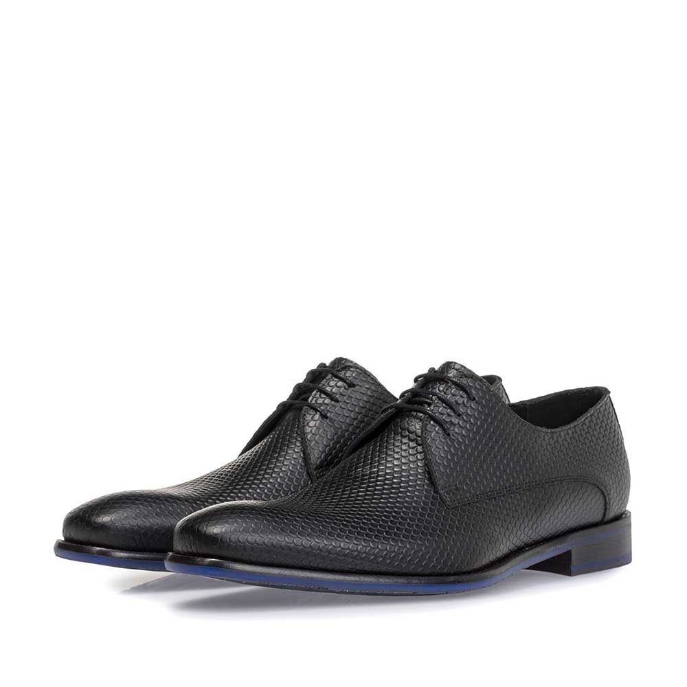 18180/00 - Lace shoe with print black 18180/00 - Lace shoe with print black