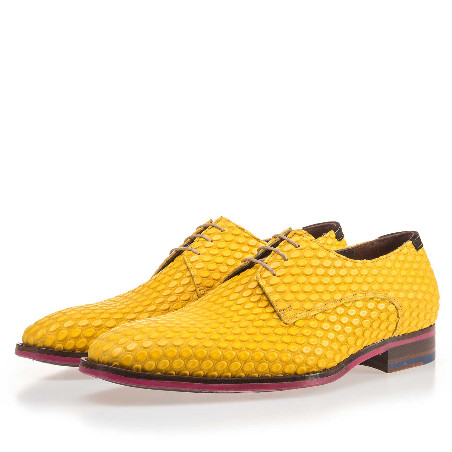 14157/01 - Premium yellow leather lace shoe 14157/01 - Premium yellow leather lace shoe