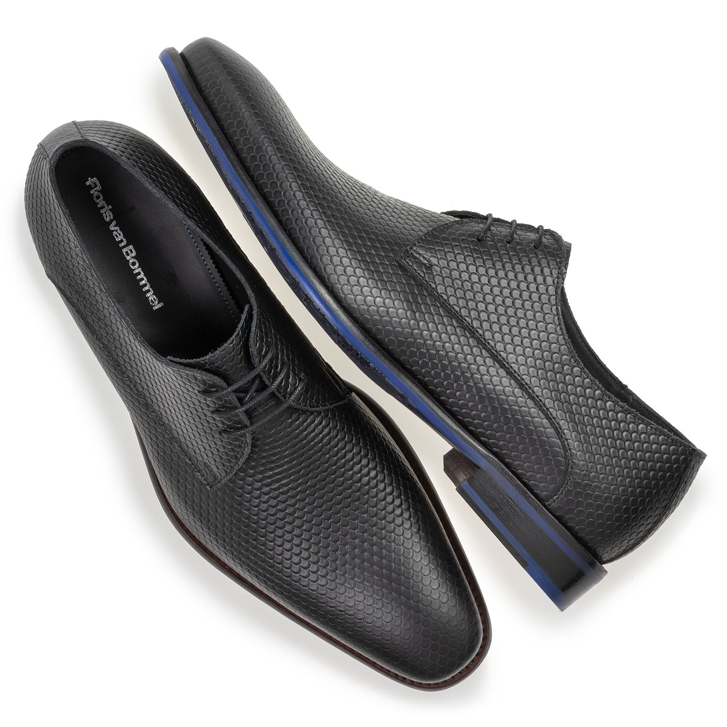 18180/00 - Lace shoe with print black 18180/00 - Lace shoe with print black