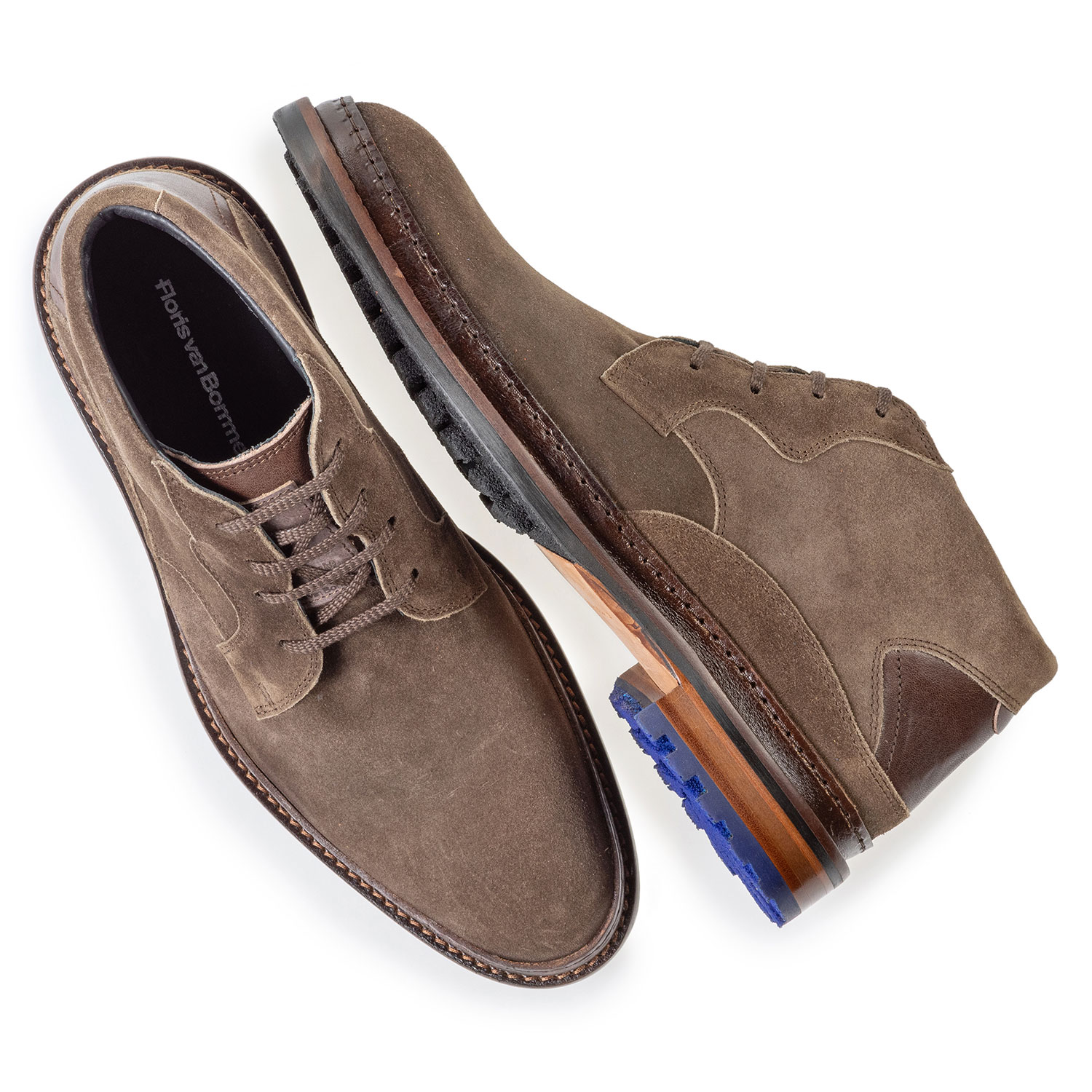 10509/09 - Veterboot suède donker taupe 10509/09 - Veterboot suède donker taupe