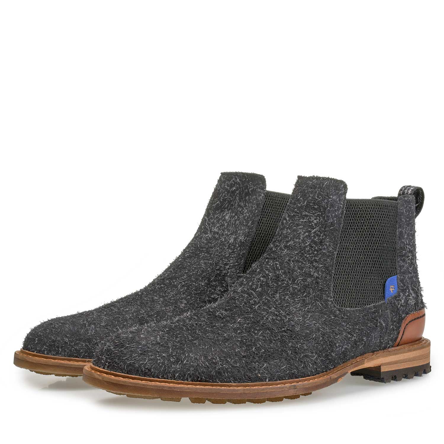 10230/14 - Donkergrijze ruwharige chelsea boot 10230/14 - Donkergrijze ruwharige chelsea boot