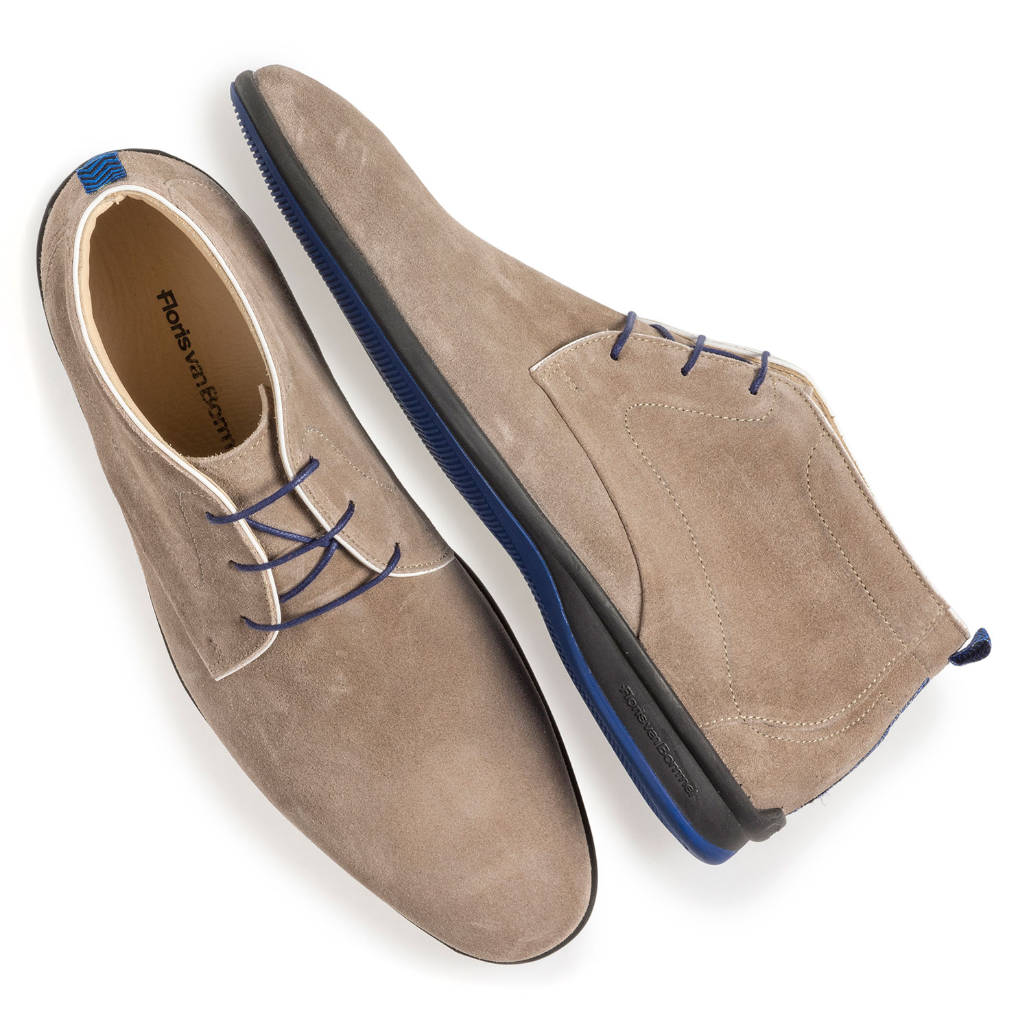 20300/01 - Beige suède veterboot 20300/01 - Beige suède veterboot