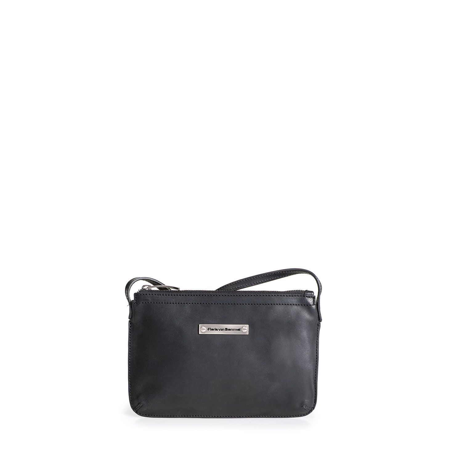 89010/00 - Black leather cross body bag 89010/00 - Black leather cross body bag