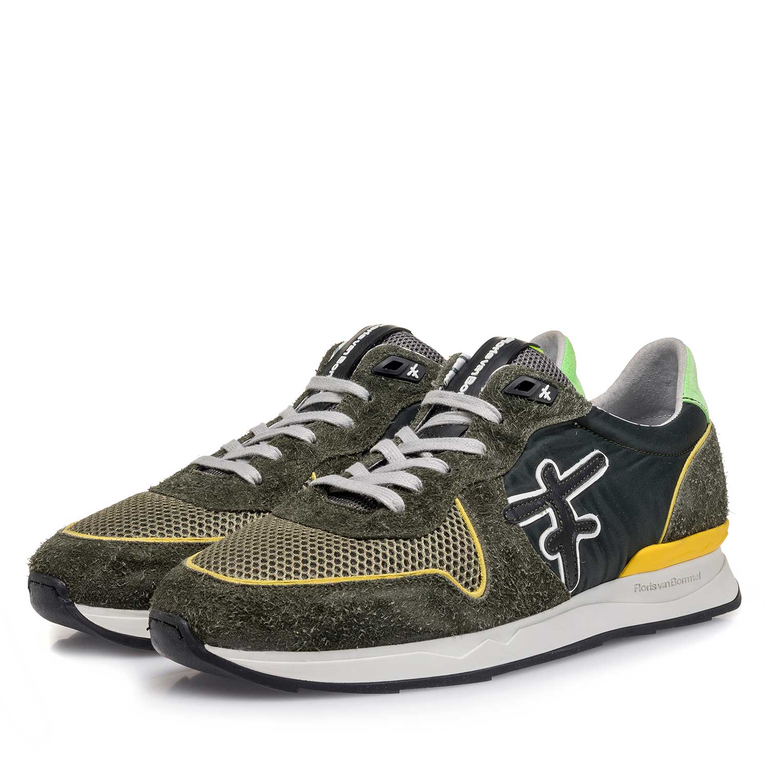 16246/02 - Suède sneaker groen/geel 16246/02 - Suède sneaker groen/geel