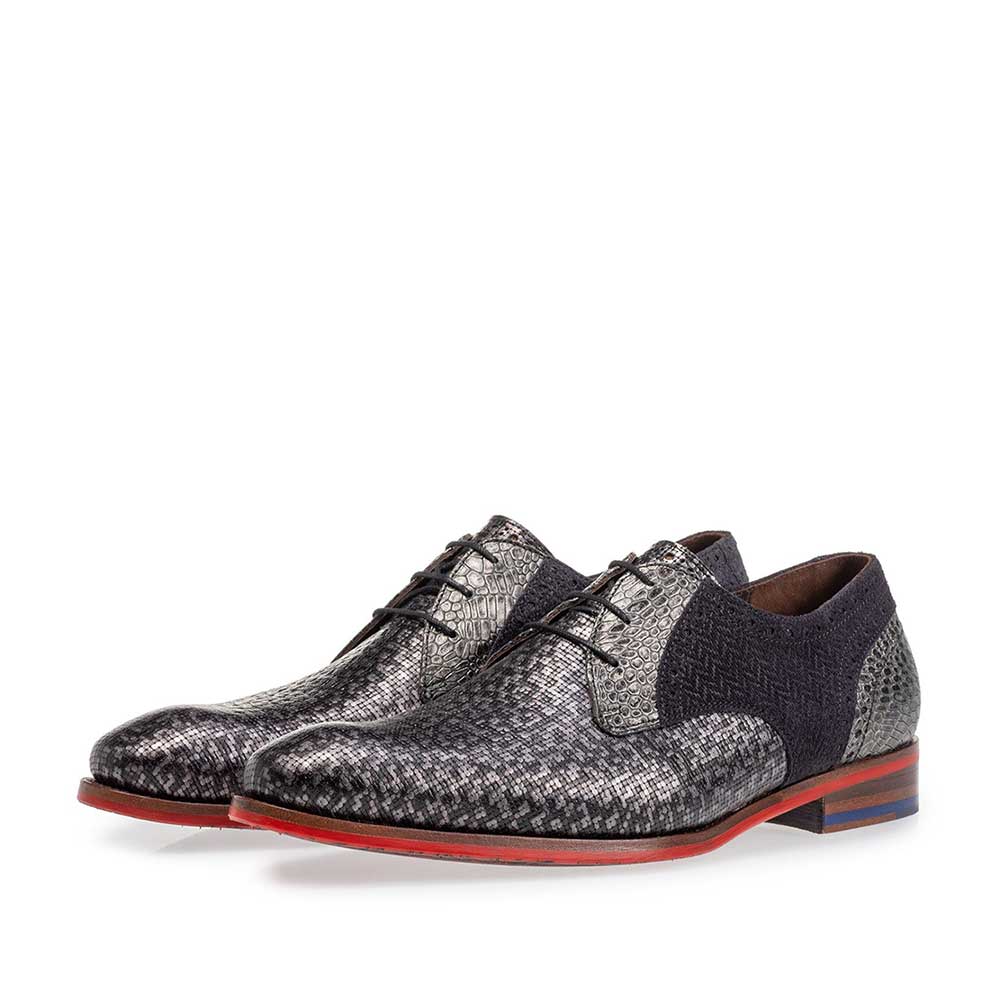 18107/21 - Lace shoe grey metallic 18107/21 - Lace shoe grey metallic