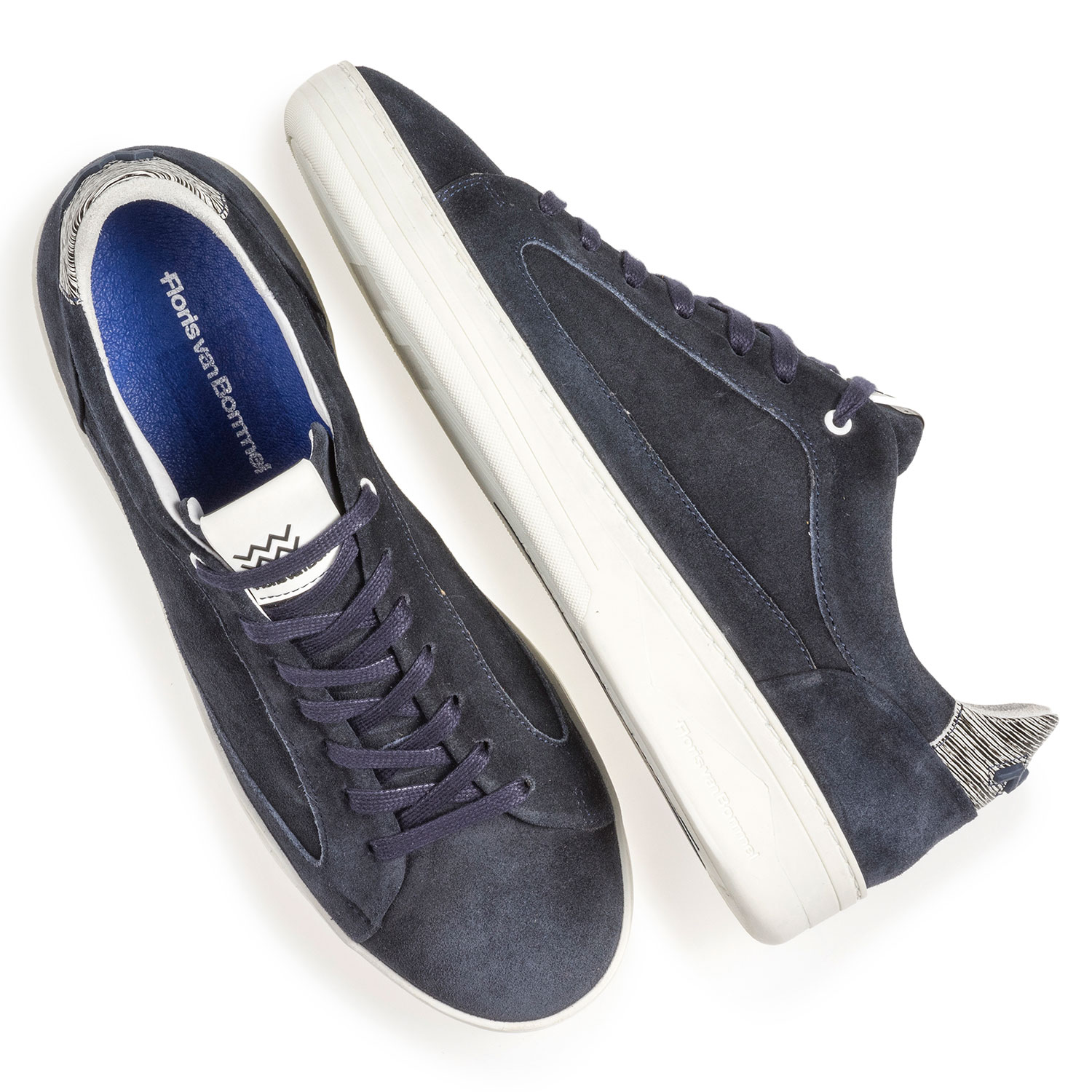 13265/04 - Dark blue suede leather sneaker 13265/04 - Dark blue suede leather sneaker
