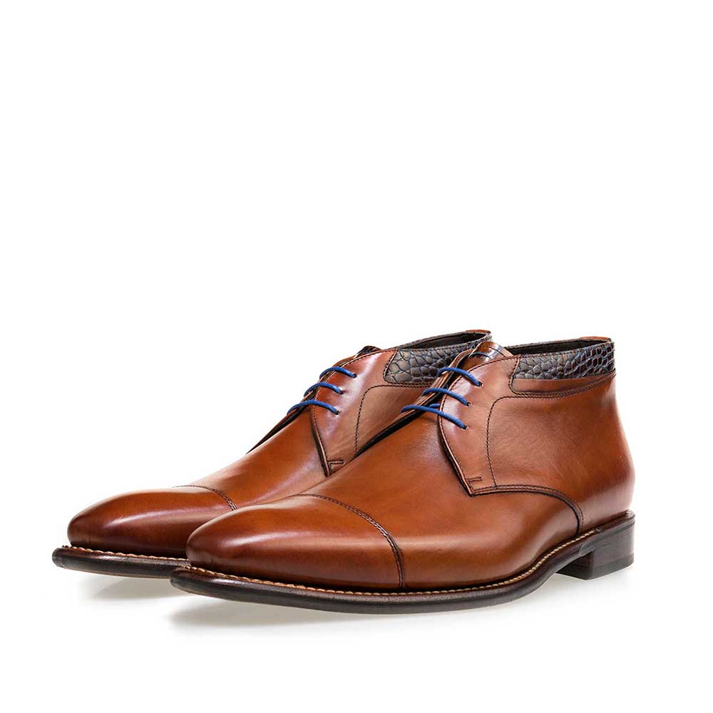 10718/01 - Floris van Bommel bruine leren heren veterboot 10718/01 - Floris van Bommel bruine leren heren veterboot