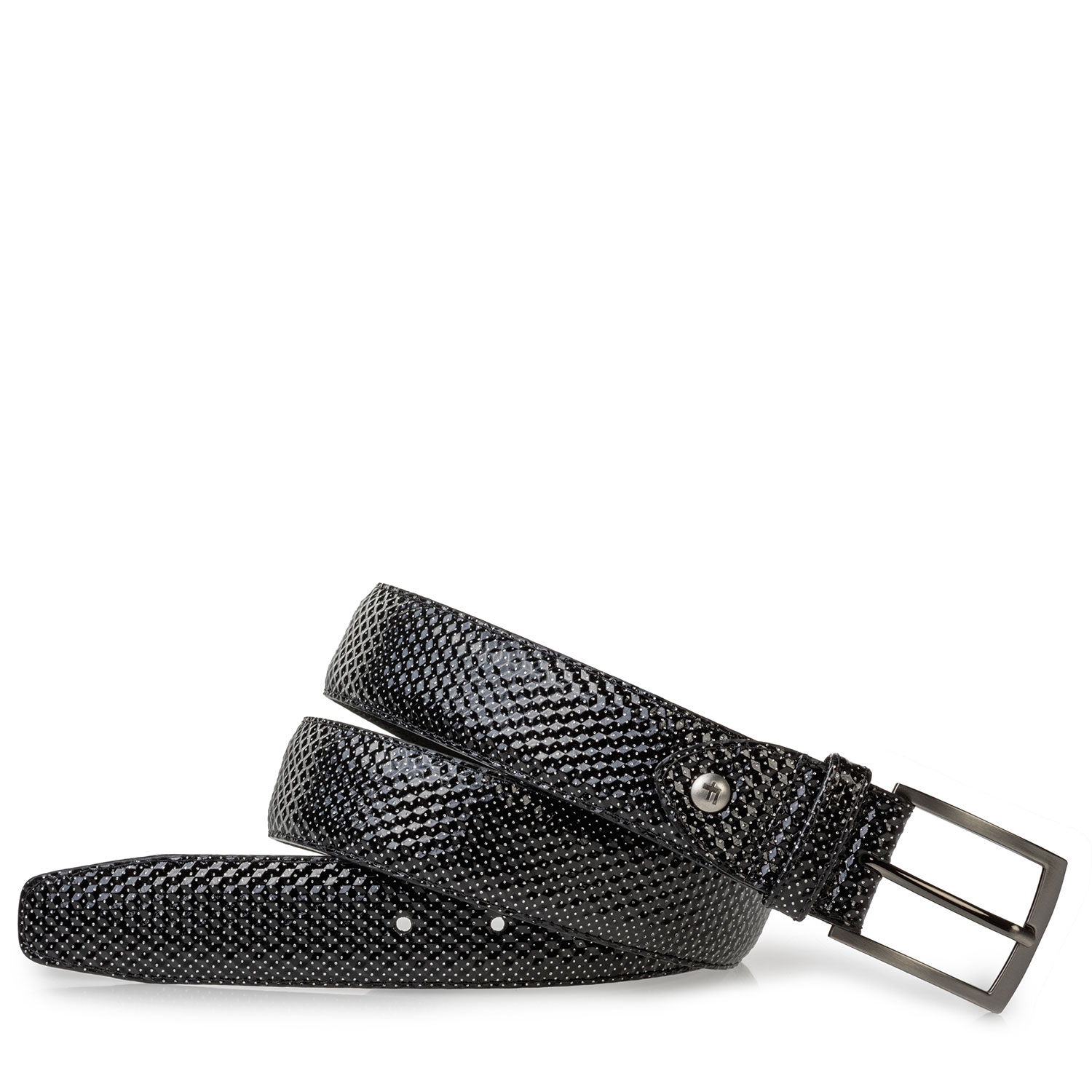 75205/45 - Riem geprint leer grijs 75205/45 - Riem geprint leer grijs