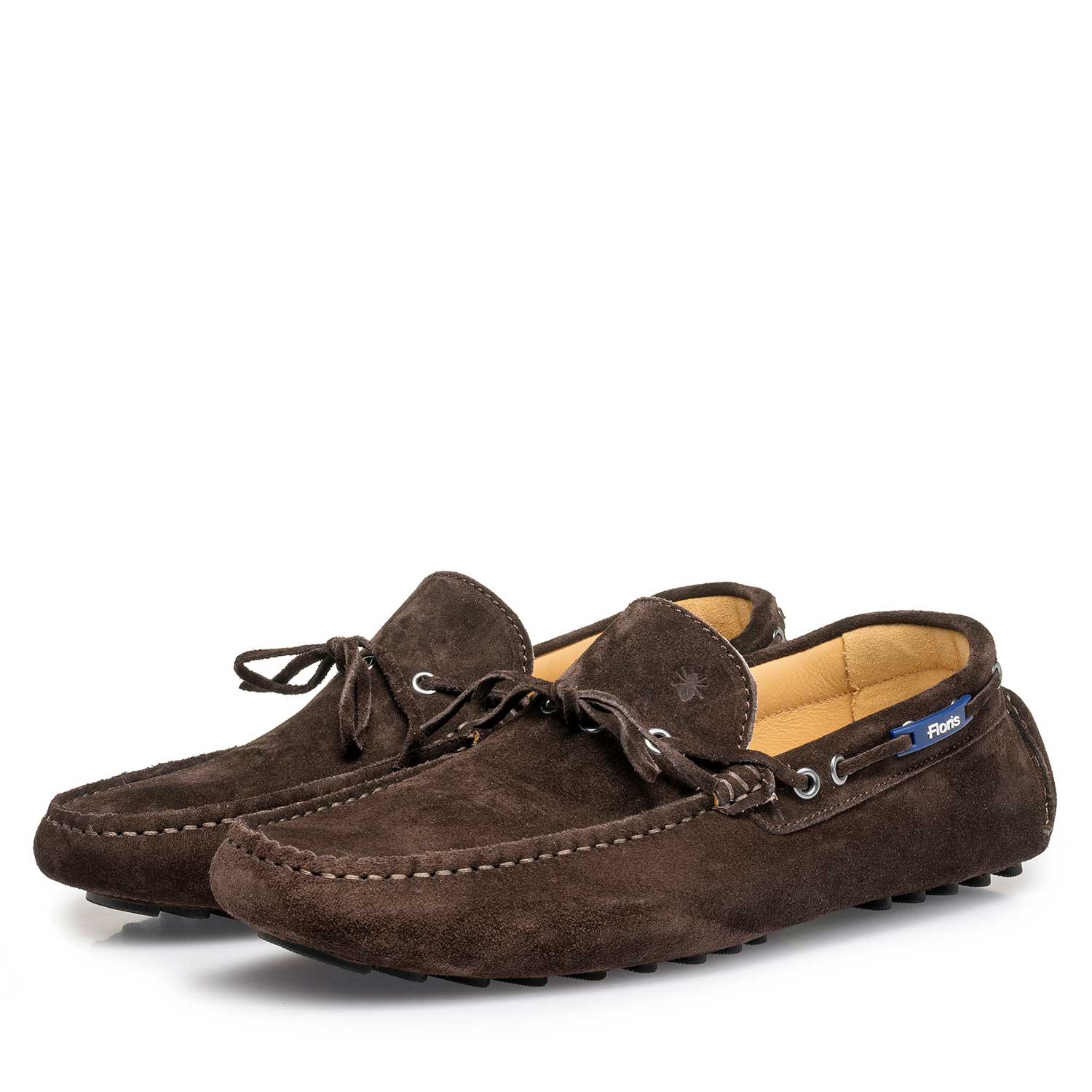 15214/00 - Donkerbruine kalfssuède mocassin 15214/00 - Donkerbruine kalfssuède mocassin