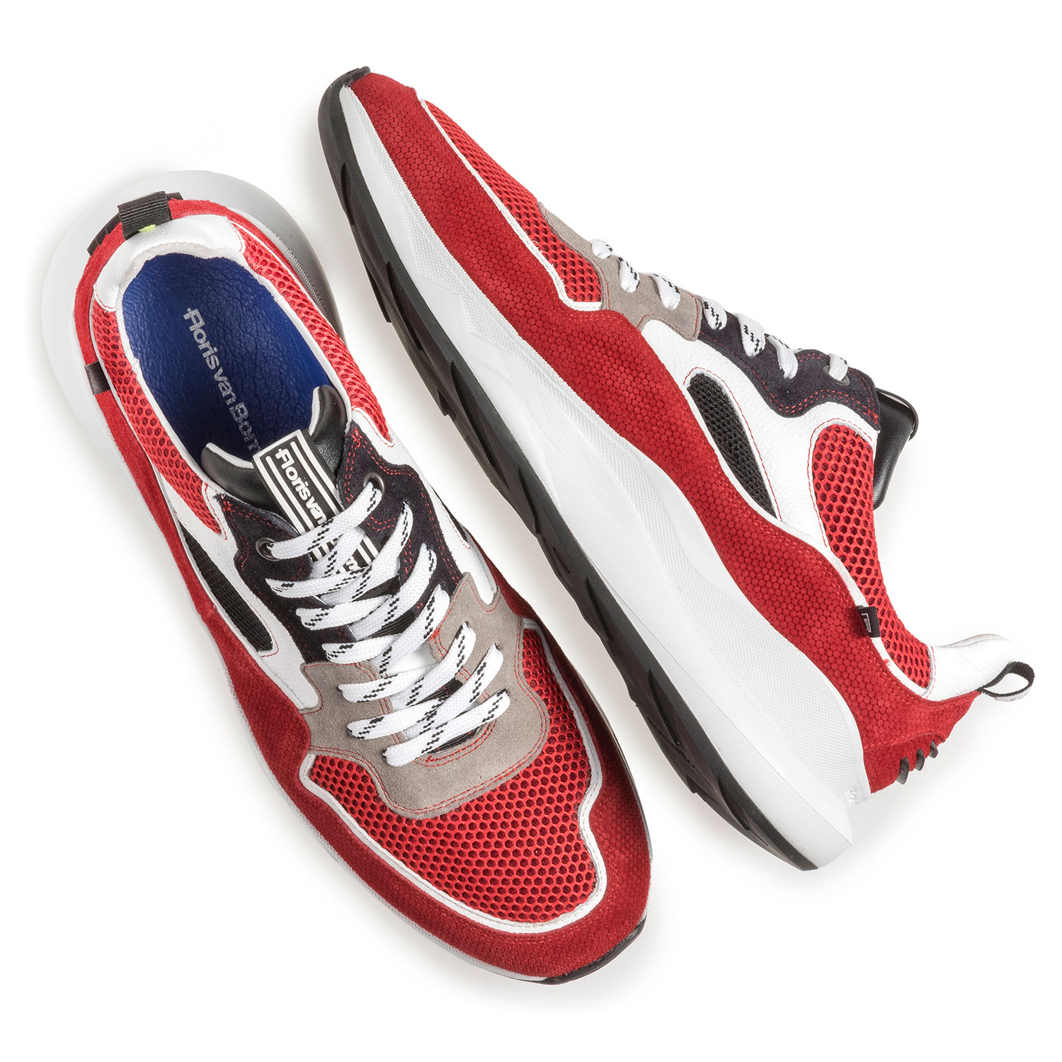 16269/20 - Multi-colour red and white suede leather 16269/20 - Multi-colour red and white suede leather