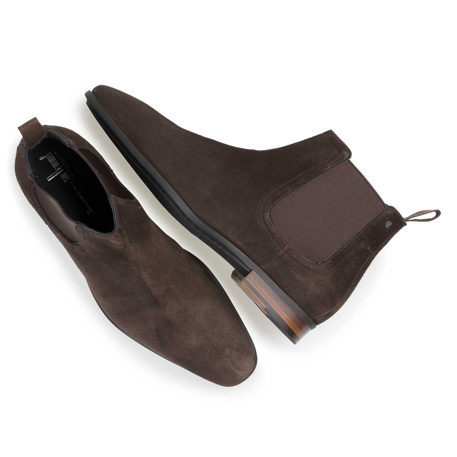 10342/00 - Donkerbruine gewaxt suède chelsea boot 10342/00 - Donkerbruine gewaxt suède chelsea boot