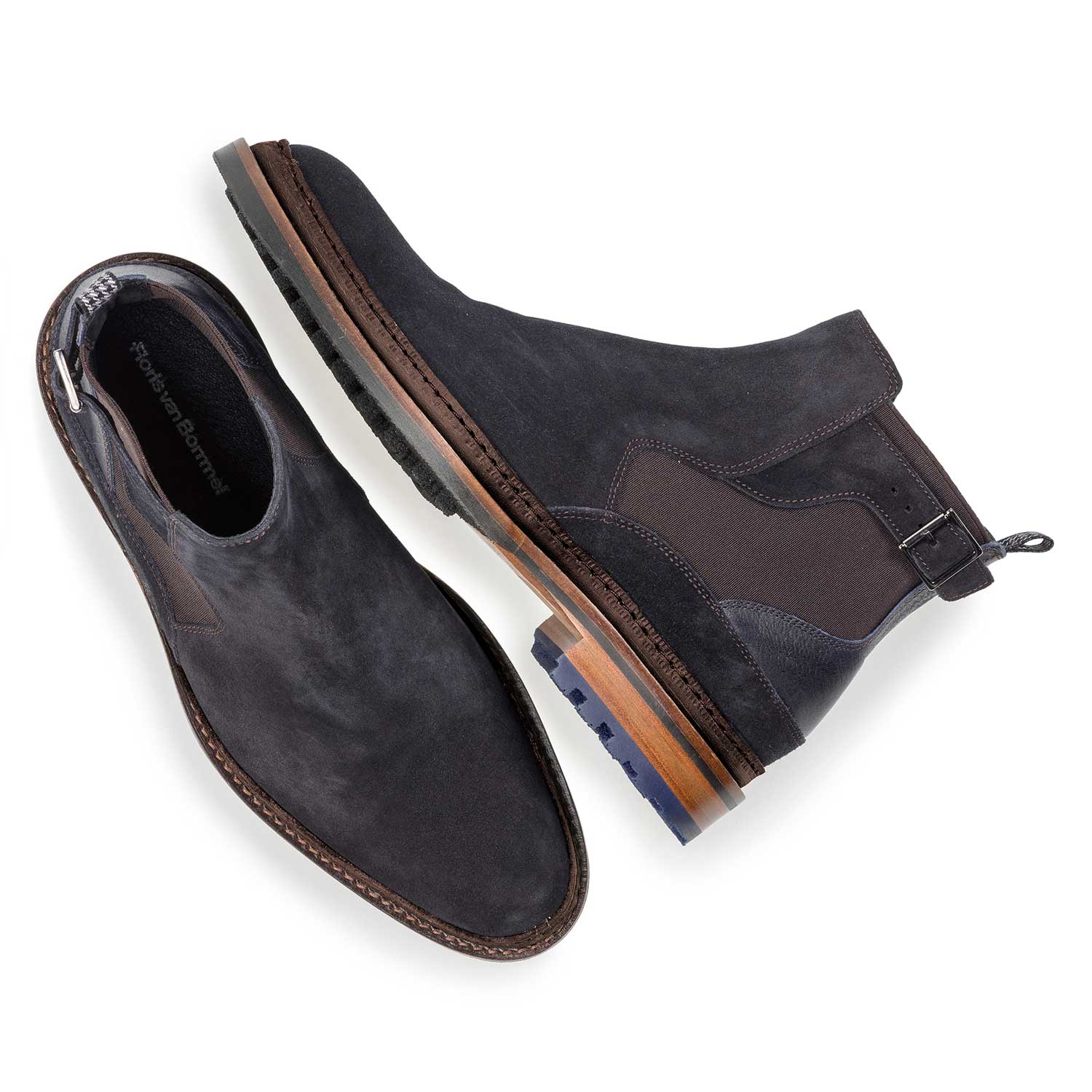 10529/05 - Donkerblauwe suède chelsea boot 10529/05 - Donkerblauwe suède chelsea boot