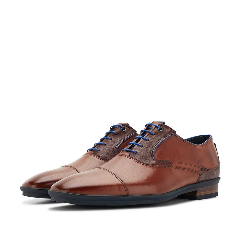 16128/00 - Cognac-coloured leather lace shoe 16128/00 - Cognac-coloured leather lace shoe