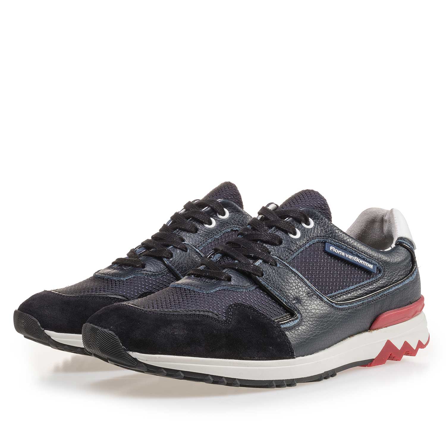 16220/00 - Donkerblauwe kalfsleren sneaker 16220/00 - Donkerblauwe kalfsleren sneaker