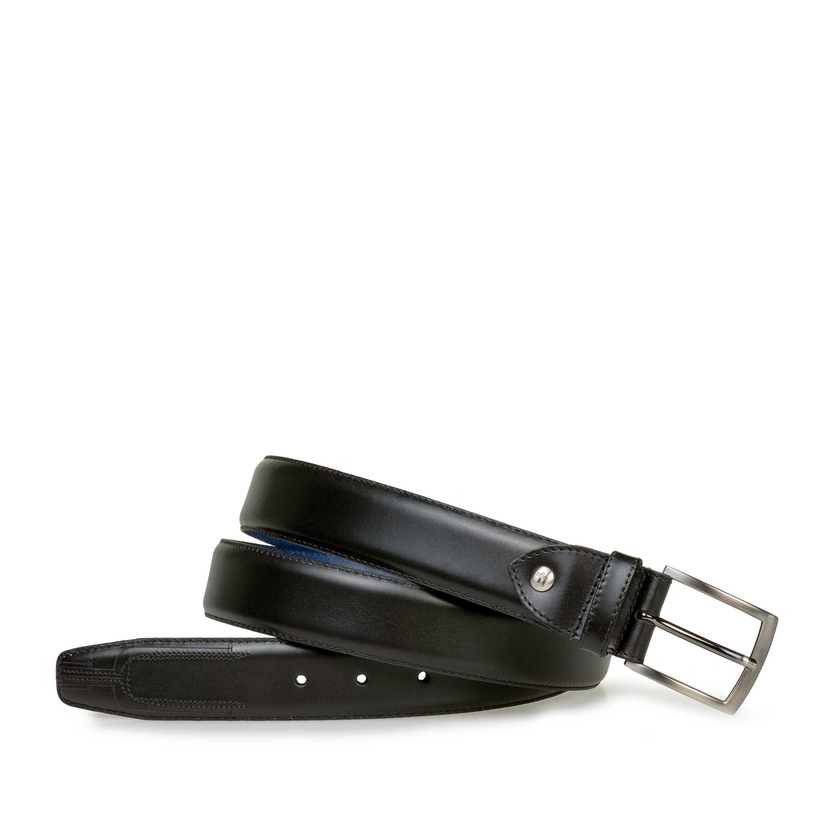 75221/02 - Riem zwart kalfsleer 75221/02 - Riem zwart kalfsleer
