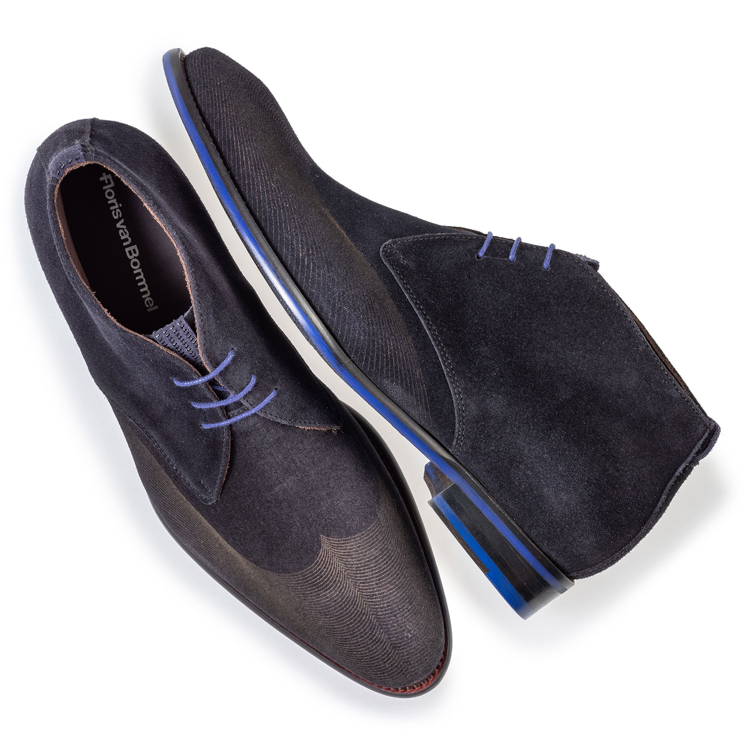 20376/03 - Veterboot blauw met print 20376/03 - Veterboot blauw met print