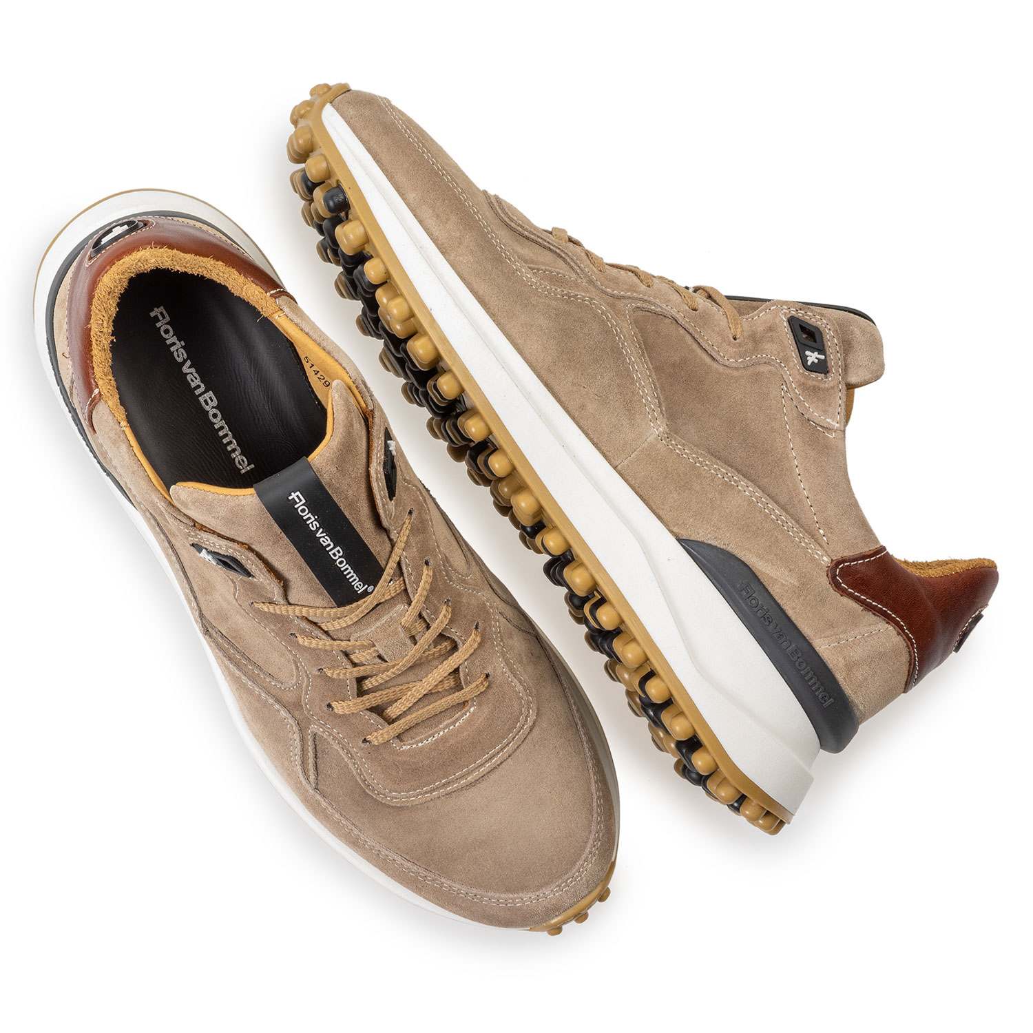 16301/21 - Beige suede leather sneaker 16301/21 - Beige suede leather sneaker