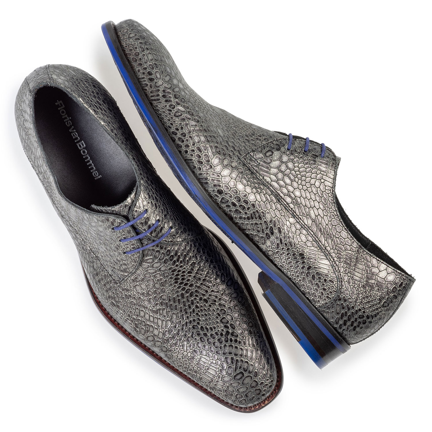 18159/29 - Lace shoe metallic grey 18159/29 - Lace shoe metallic grey