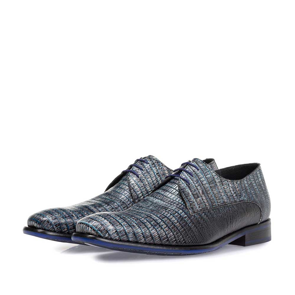 18459/00 - Lace shoe with print grey 18459/00 - Lace shoe with print grey