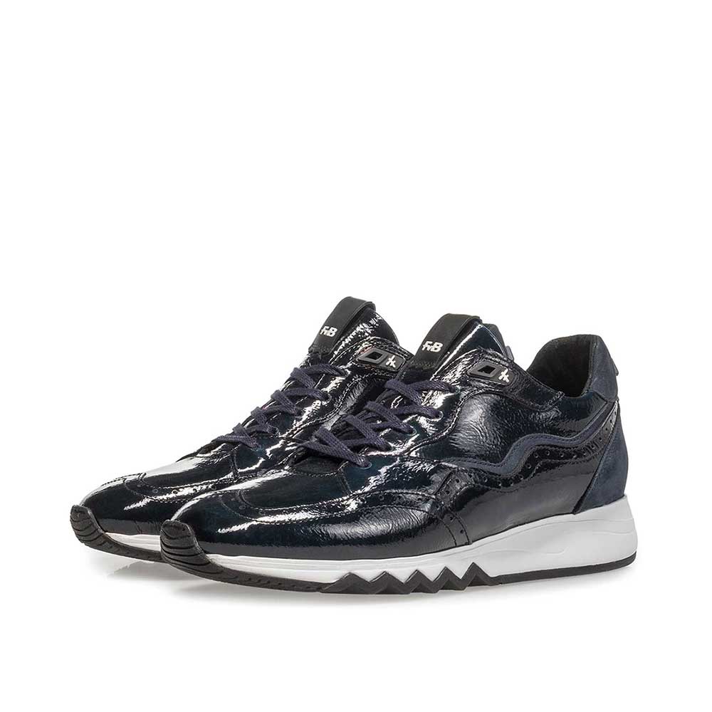 85287/06 - Blauwe lakleren sneaker 85287/06 - Blauwe lakleren sneaker