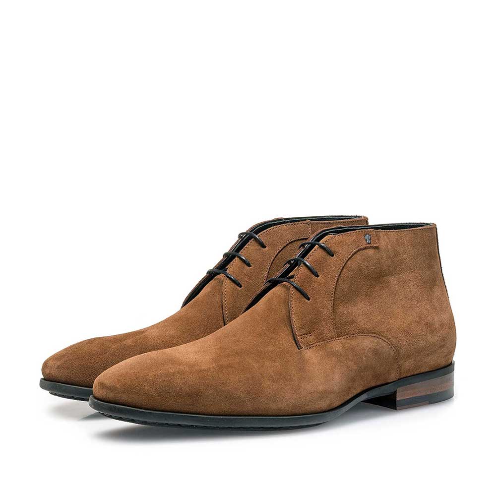20057/06 - Mid-brown calf suede leather lace shoe 20057/06 - Mid-brown calf suede leather lace shoe