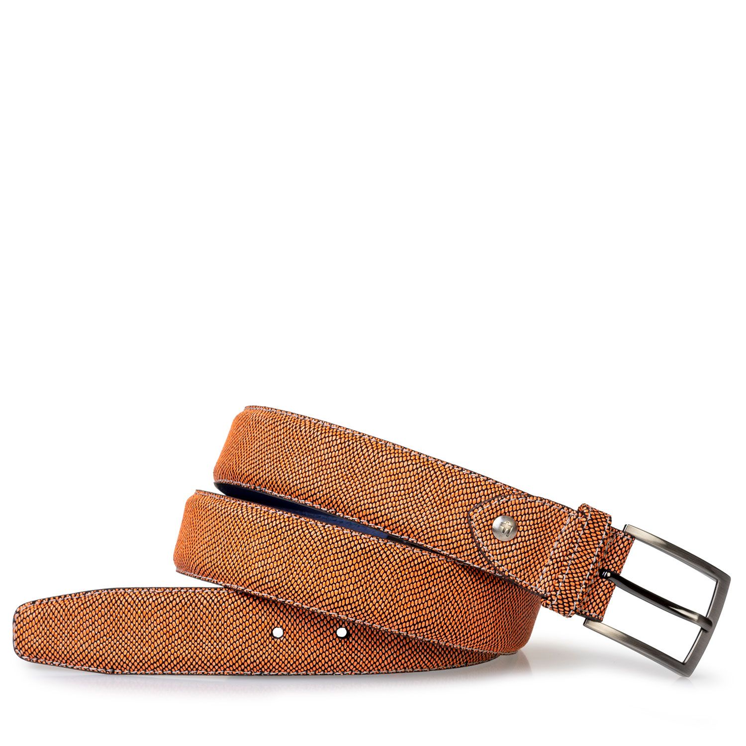 75203/65 - Riem geprint suède oranje 75203/65 - Riem geprint suède oranje