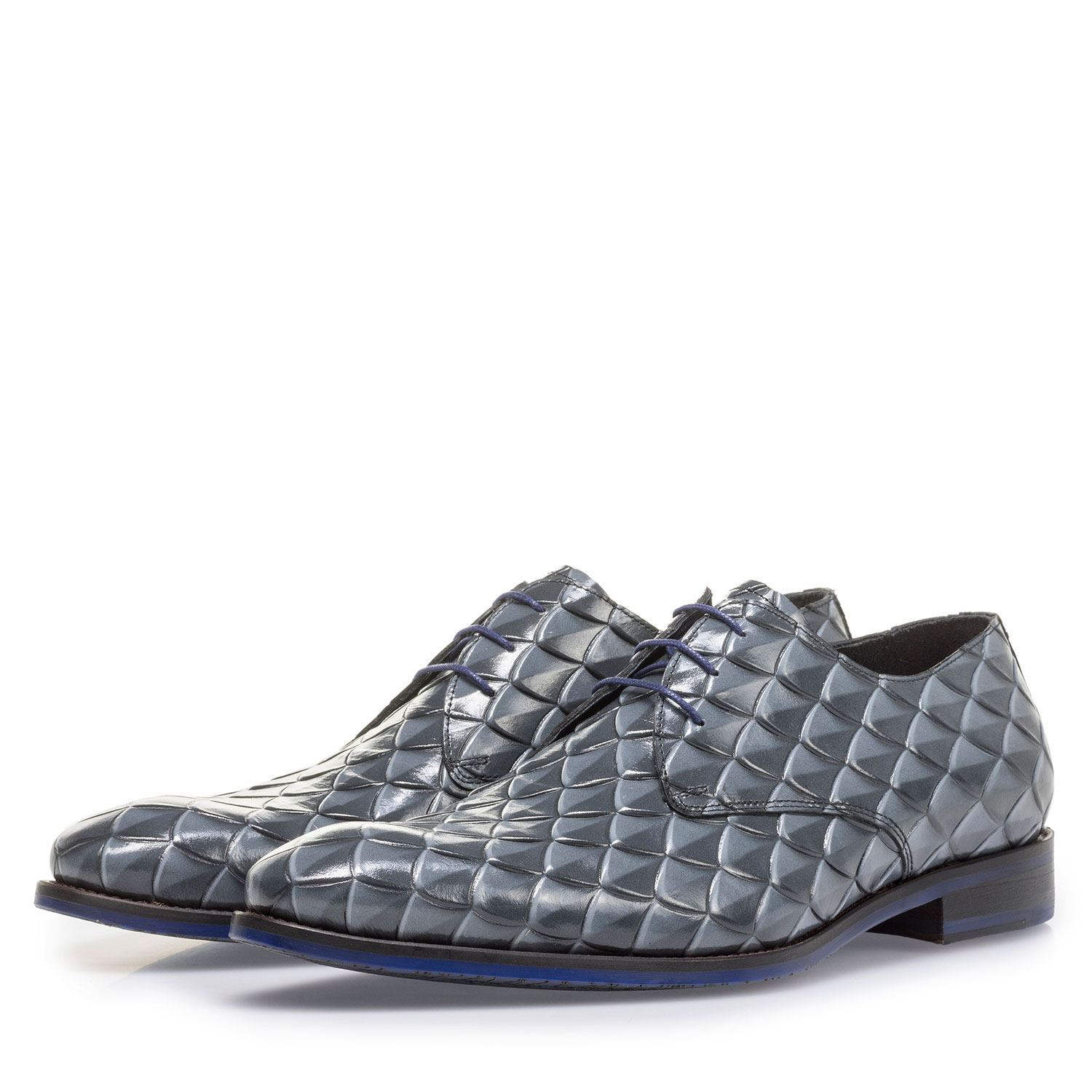 18167/04 - Premium grey lace shoe with print 18167/04 - Premium grey lace shoe with print