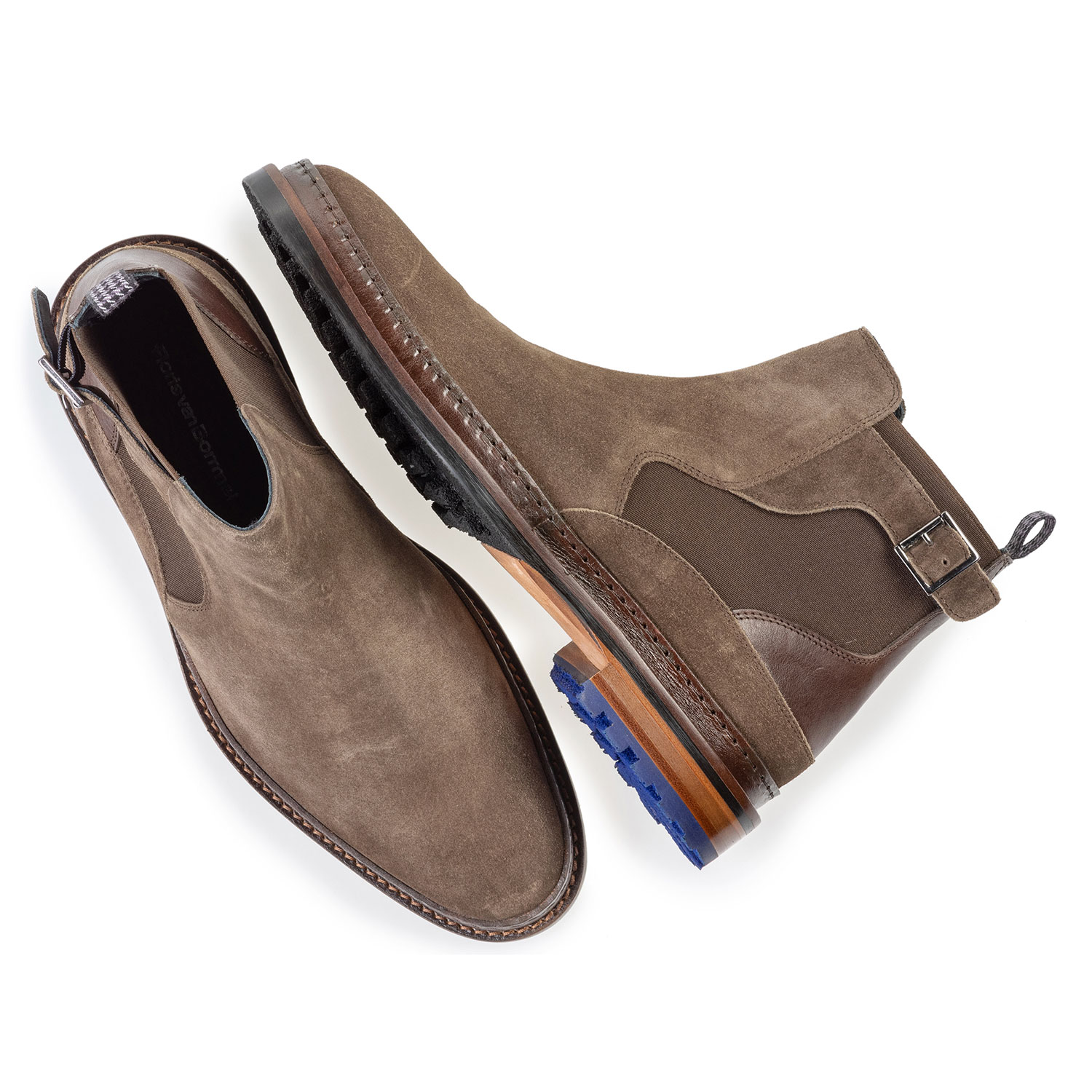 10529/07 - Chelsea boot suède donker taupe 10529/07 - Chelsea boot suède donker taupe