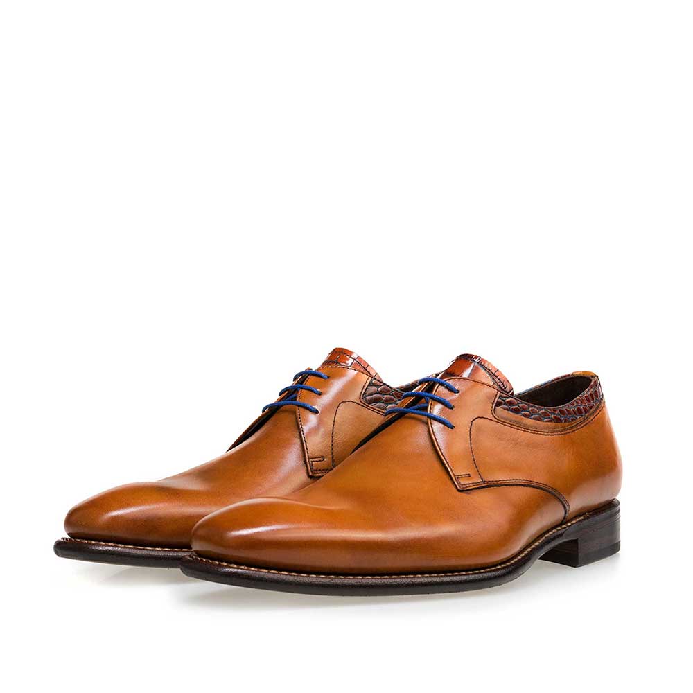 14302/00 - Floris van Bommel cognac leather men's lace-up shoe 14302/00 - Floris van Bommel cognac leather men's lace-up shoe