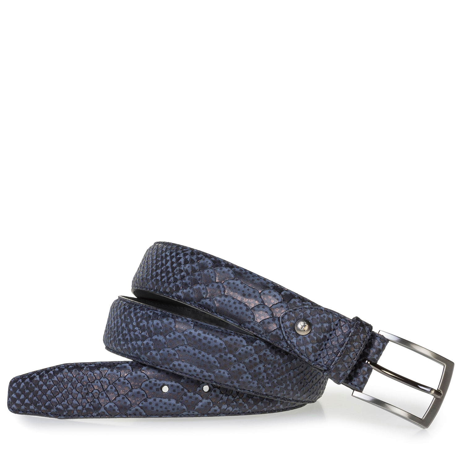 75200/68 - Dark blue belt with snake print 75200/68 - Dark blue belt with snake print