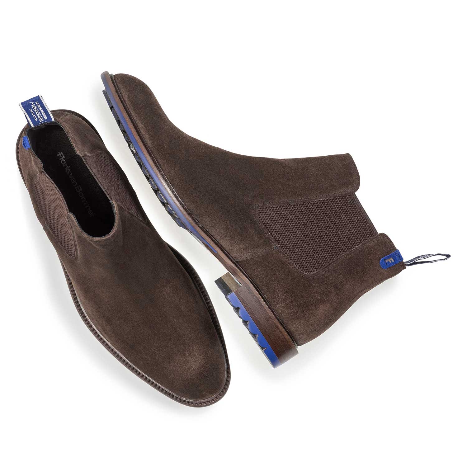 10902/07 - Dark brown calf suede Chelsea boot 10902/07 - Dark brown calf suede Chelsea boot