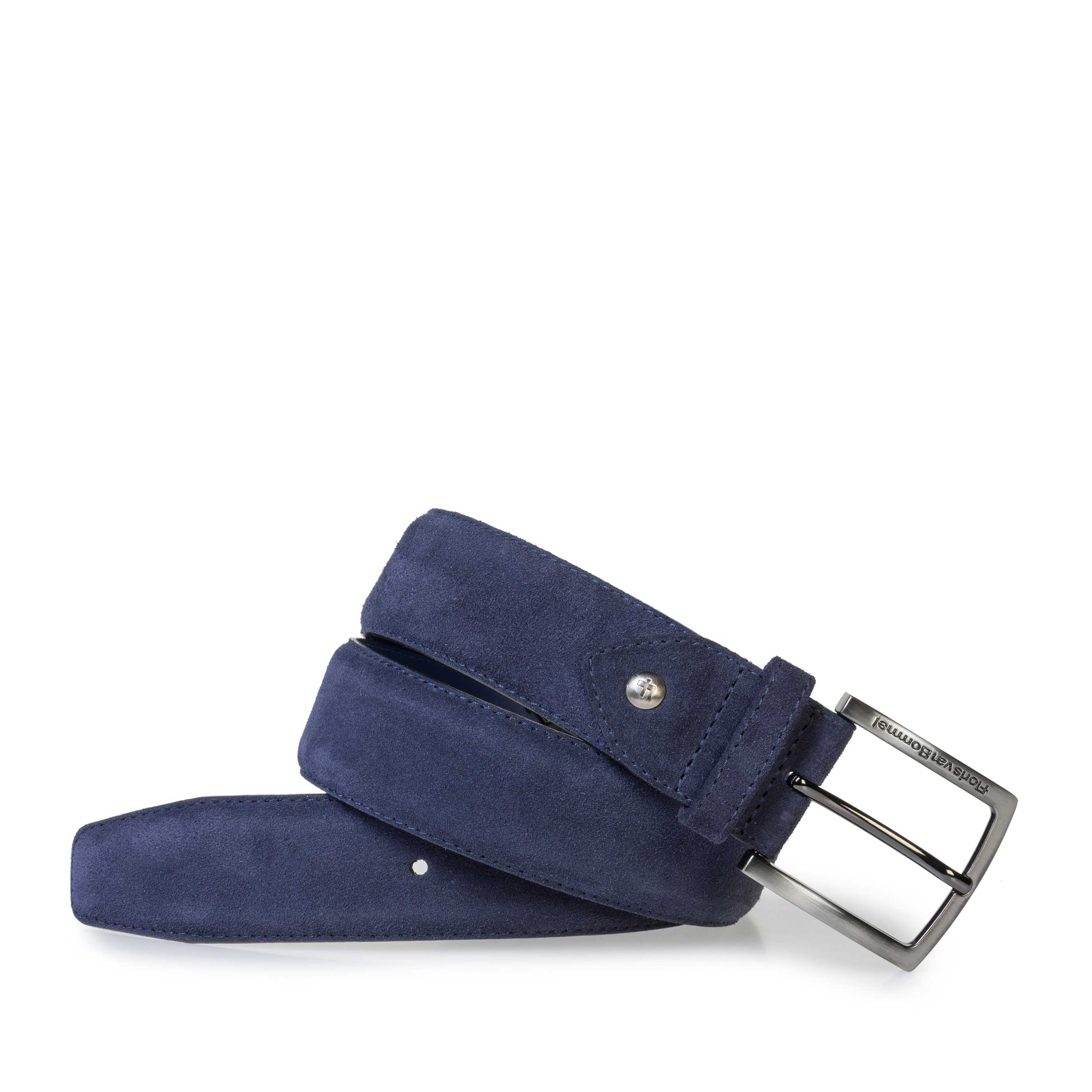 75202/45 - Dark blue suede leather belt 75202/45 - Dark blue suede leather belt