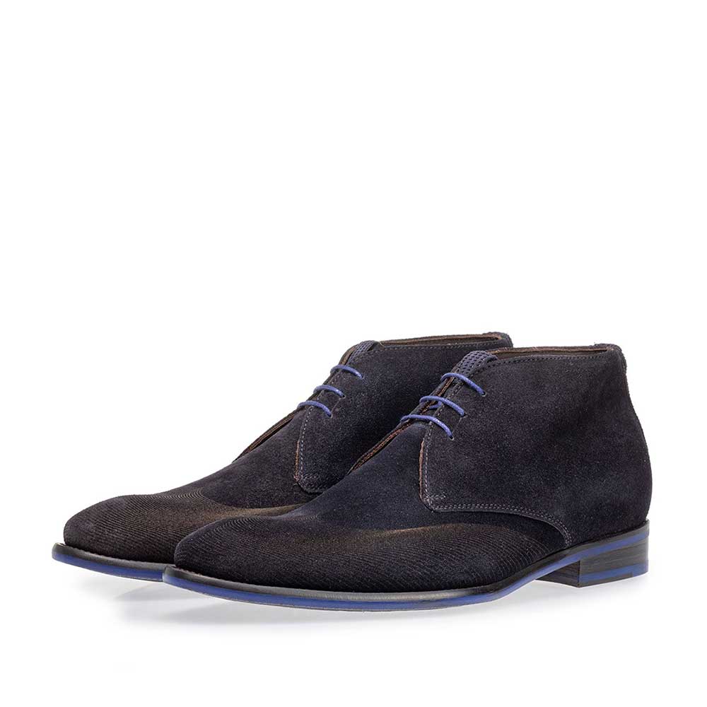 20376/03 - Veterboot blauw met print 20376/03 - Veterboot blauw met print