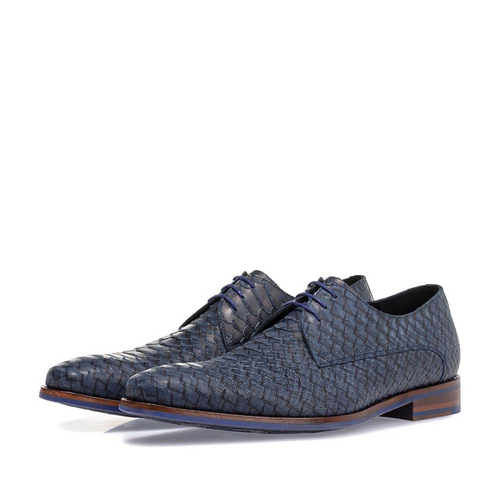 18359/02 - Lace shoe blue nubuck leather 18359/02 - Lace shoe blue nubuck leather